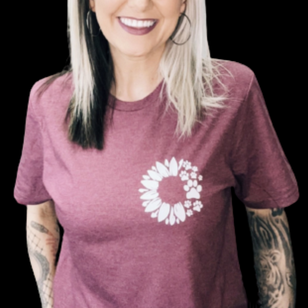 Sunflower Paw Print Tee