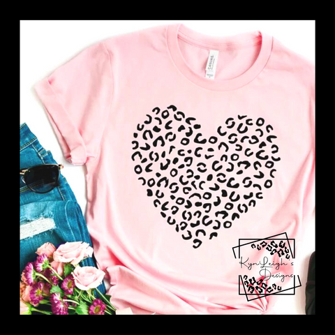 Leopard Hearts Tee